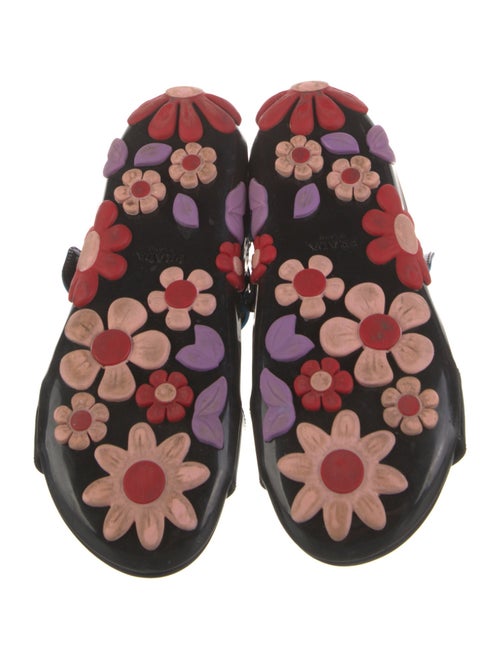 Prada Patent Leather Floral Print Gladiator Sandals