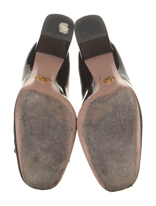 Prada Patent Leather Crystal Embellishments Pumps