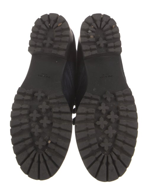 Prada Suede Fur Trim Lace-Up Boots