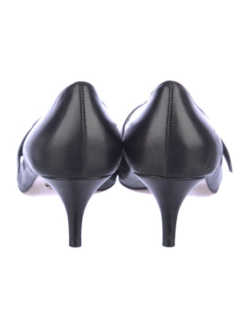 Prada Leather Bow Accents D'Orsay Pumps