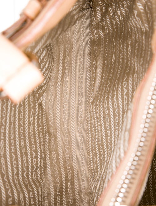 Prada Enameled Metal Triangle Shoulder Bag