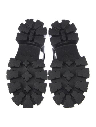 Prada Leather Cutout Accent Gladiator Sandals