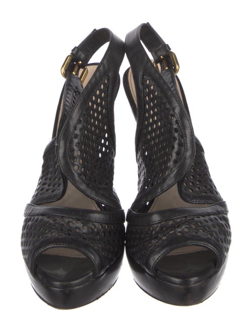 Prada Leather Animal Print Slingback Pumps