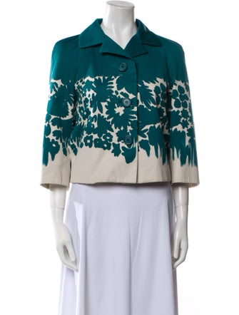 Prada 2015 Floral Print Evening Jacket