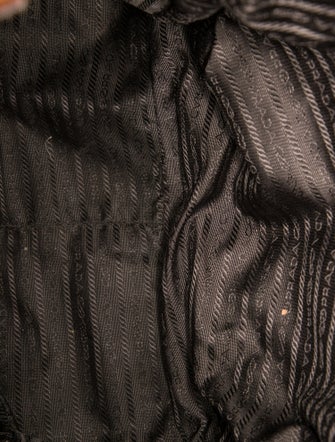 Prada Enameled Metal Triangle Top Handle Bag