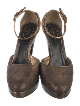 Prada Leather D'Orsay Pumps