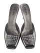 Prada Leather Crystal Embellishments Mules