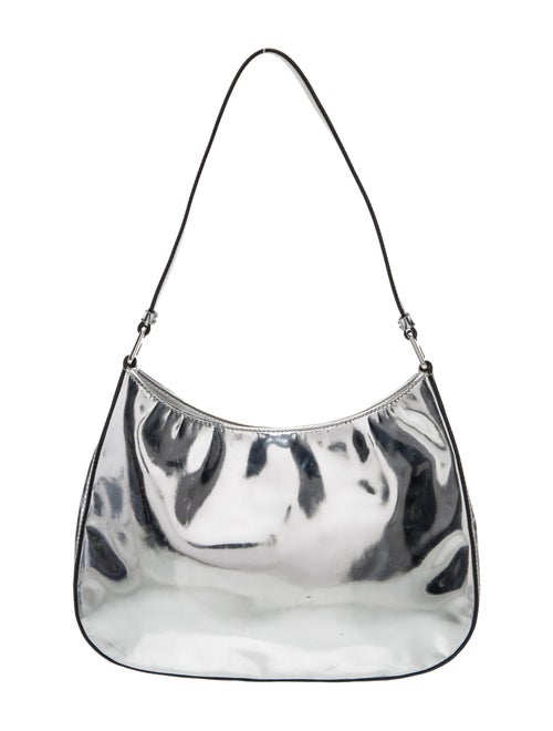 Prada Enameled Metal Triangle Cleo