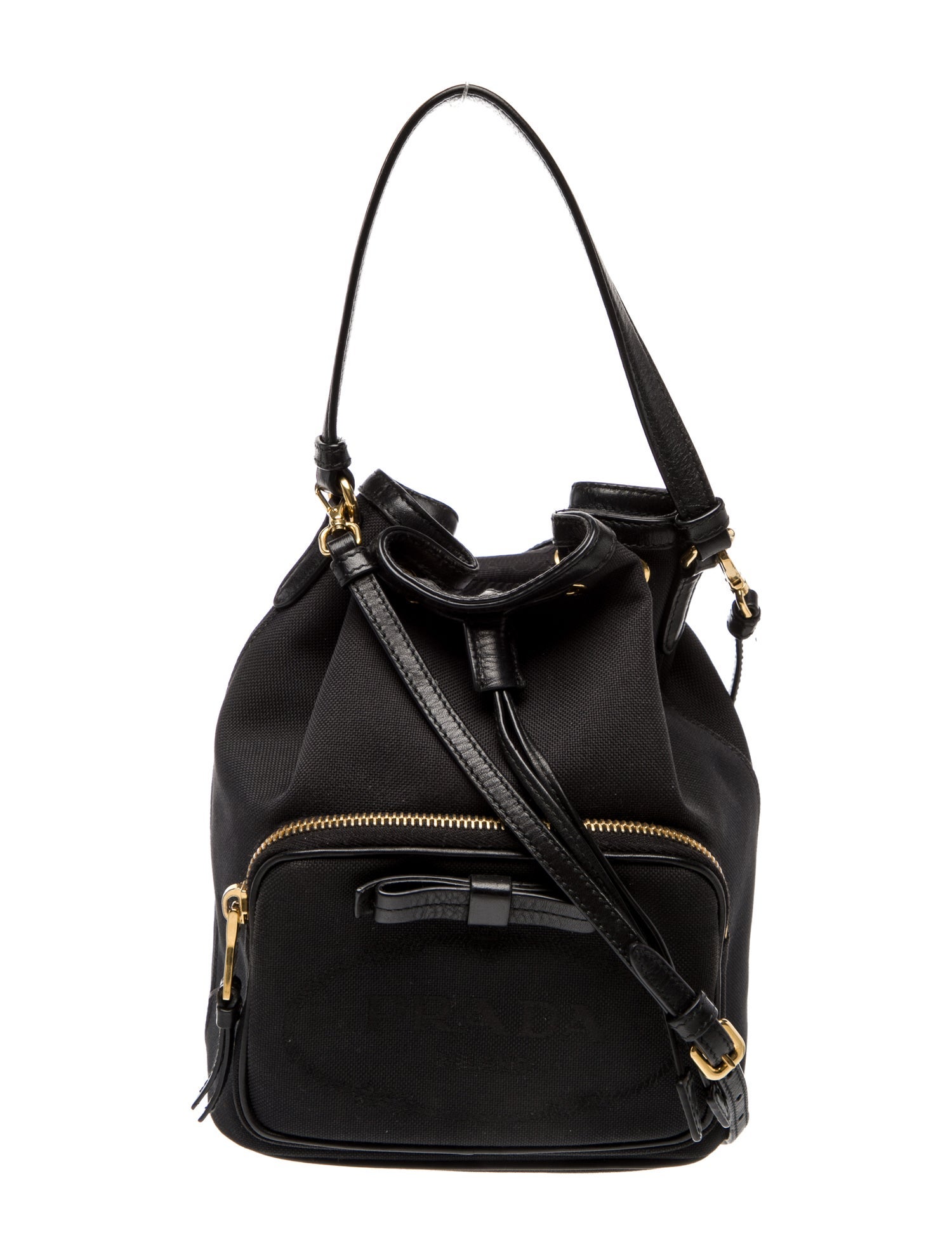 Prada Enameled Metal Triangle Phenix