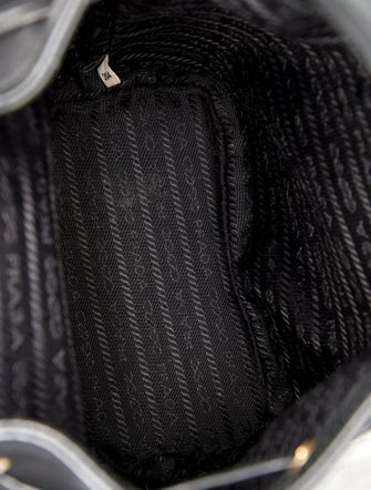 Prada Enameled Metal Triangle Phenix