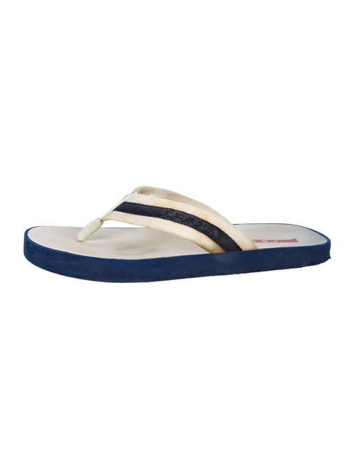 Prada Sport Rubber Striped Flip Flops