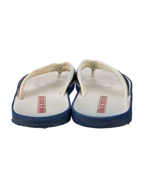 Prada Sport Rubber Striped Flip Flops