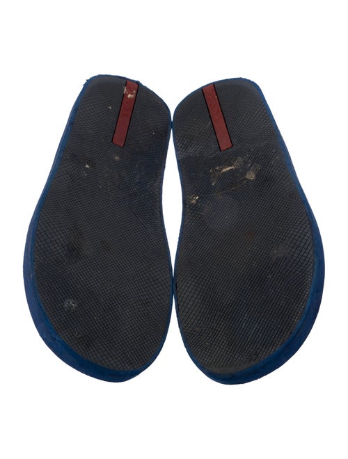 Prada Sport Rubber Striped Flip Flops