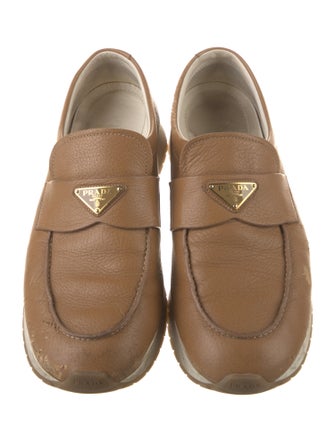 Prada Leather Boat Shoes