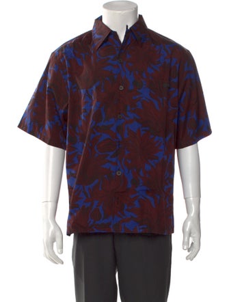 Prada Floral Print Short Sleeve Shirt