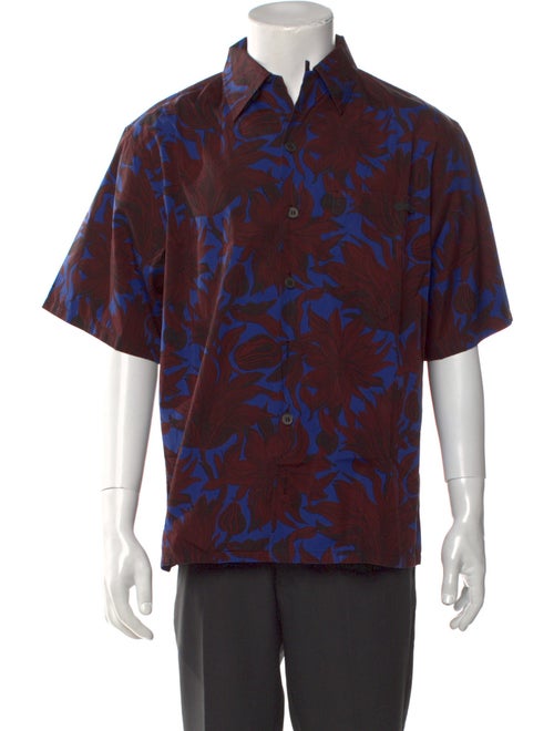 Prada Floral Print Short Sleeve Shirt