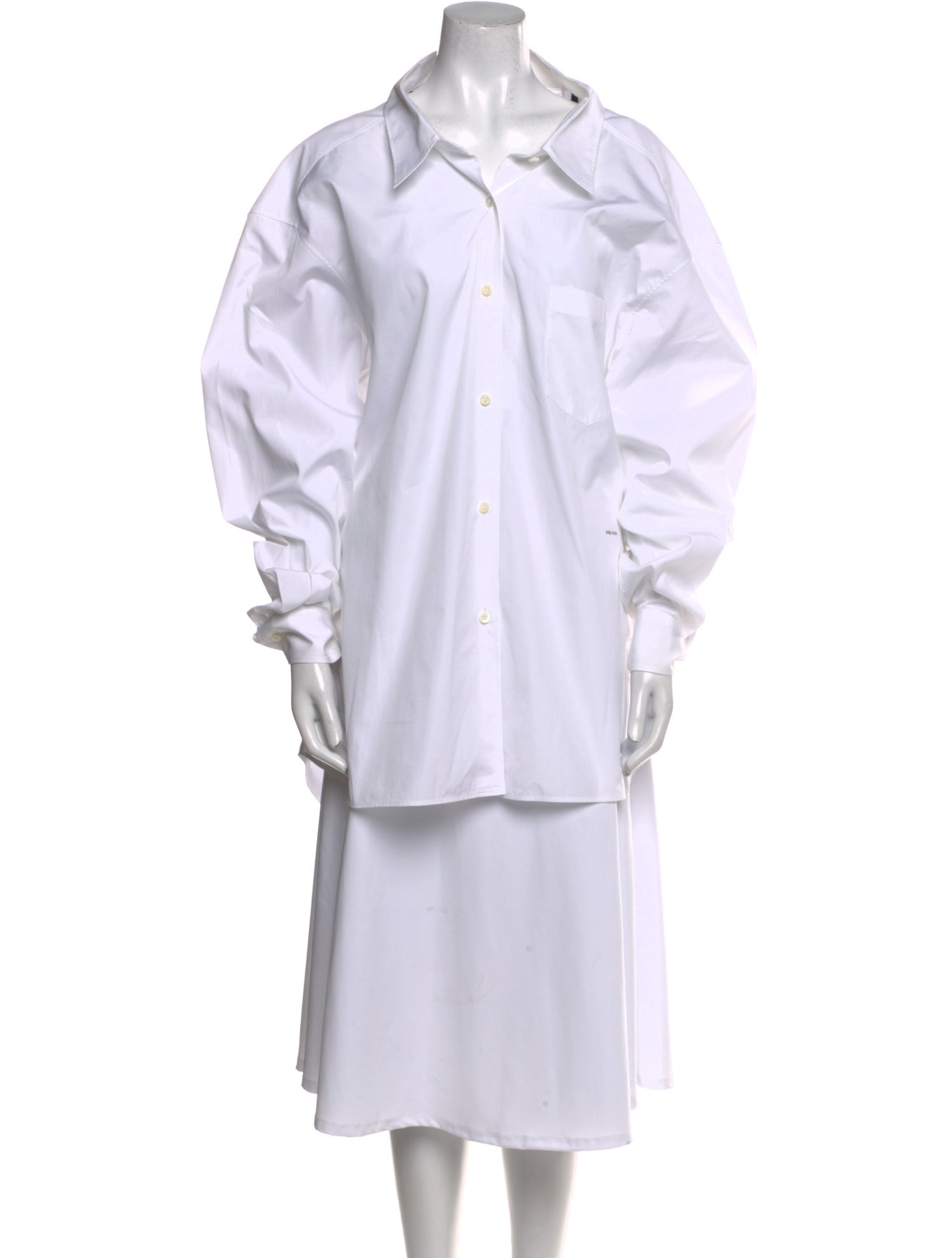 Prada 2021 Long Sleeve Button-Up Top