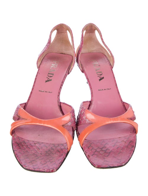 Prada Snakeskin Animal Print D'Orsay Pumps