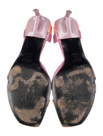 Prada Snakeskin Animal Print D'Orsay Pumps