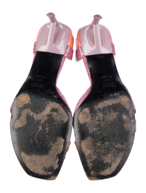 Prada Snakeskin Animal Print D'Orsay Pumps