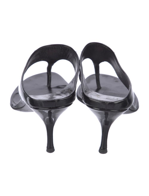 Prada Patent Leather T-Strap Sandals