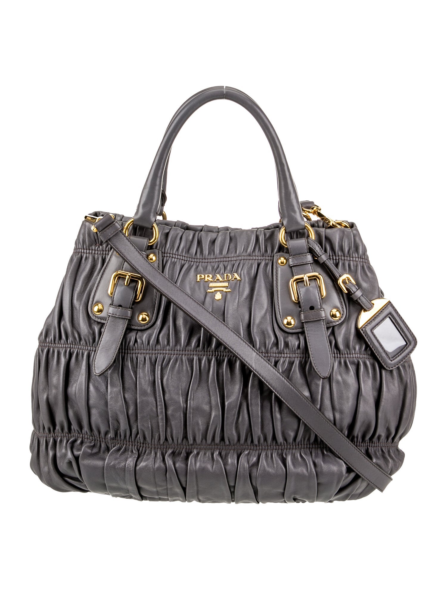 Prada Nappa Gaufre Leather Top Handle Bag