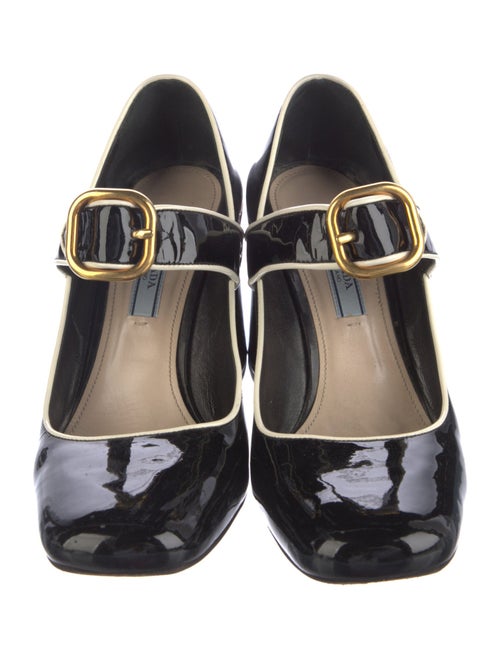 Prada Patent Leather Studded Accents Pumps