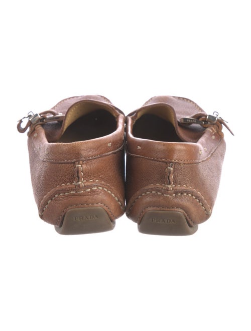 Prada Embossed Leather Embroidered Accent Drivers