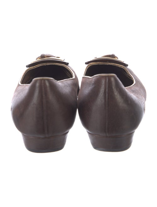 Prada Leather Glitter Accents Flats