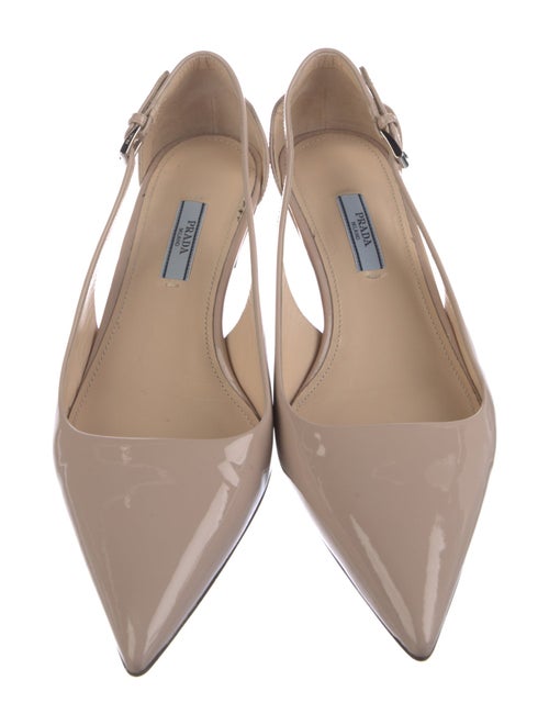 Prada Patent Leather Cutout Accent Flats