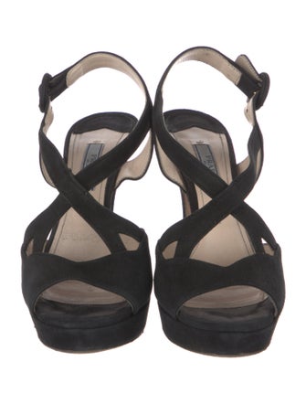 Prada Suede Slingback Sandals