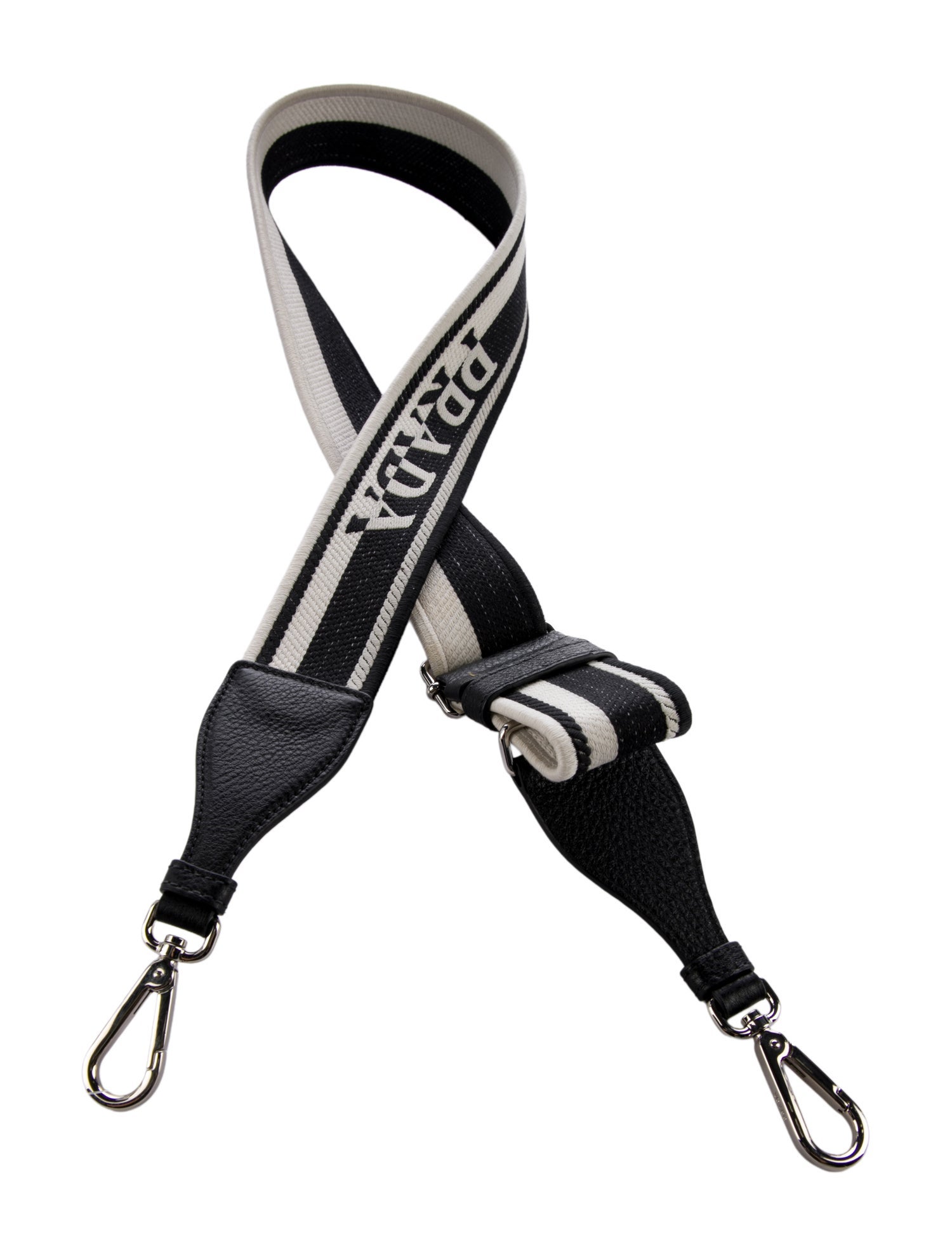 Prada Logo Silver-Tone Bag Strap