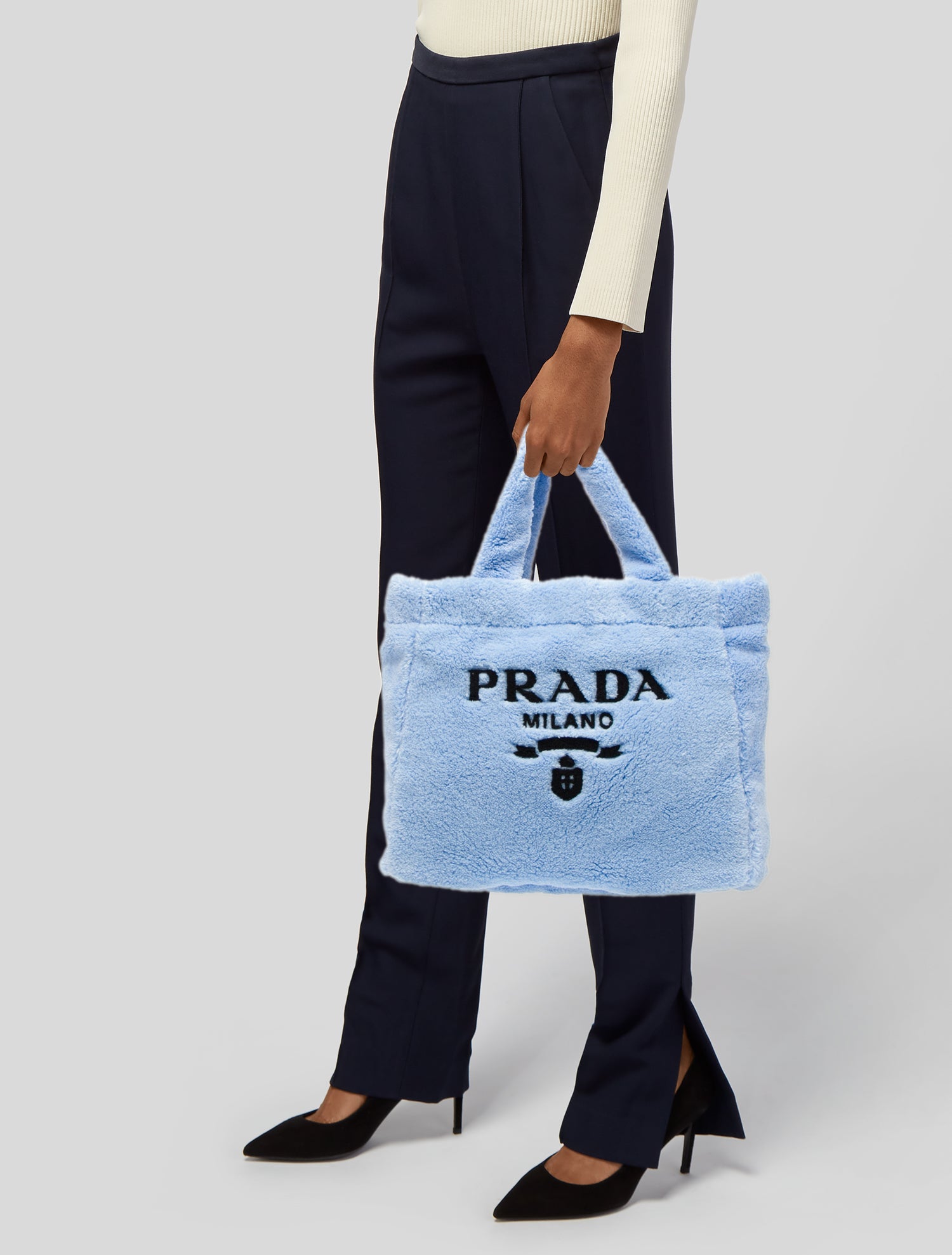 Prada Enameled Metal Triangle Shoulder Bag w/ Tags