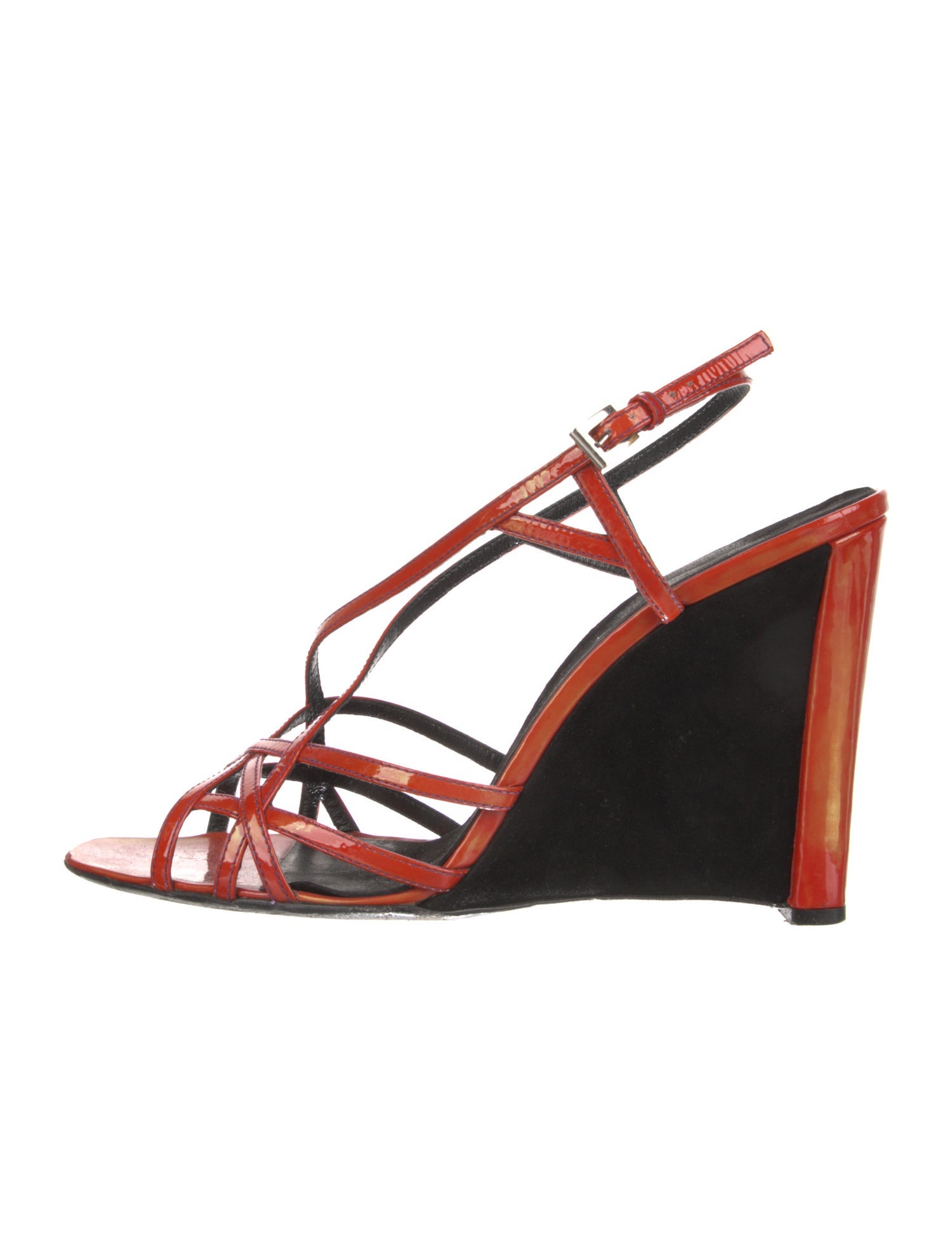 Prada Patent Leather Slingback Sandals