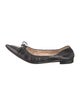 Prada Leather Bow Accents Ballet Flats