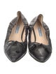 Prada Leather Bow Accents Ballet Flats
