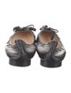 Prada Leather Bow Accents Ballet Flats