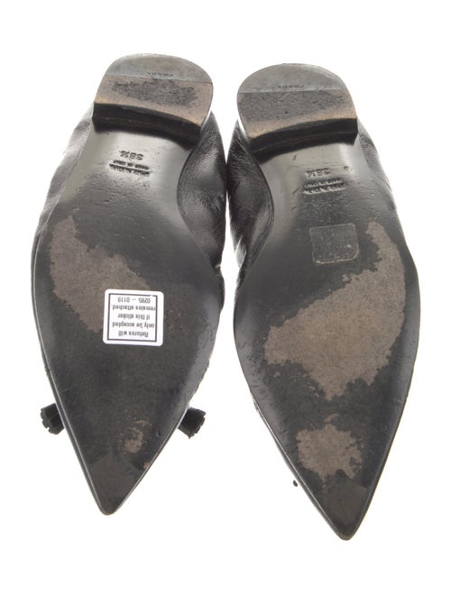 Prada Leather Bow Accents Ballet Flats