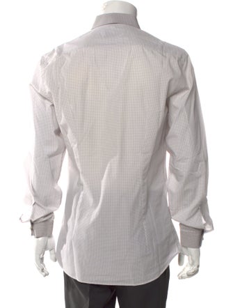 Prada Late 2000's - Early 2010's Polka Dot Print Dress Shirt