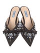 Prada Satin Floral Print Mules