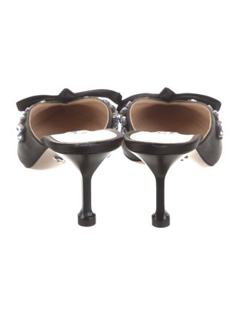 Prada Satin Floral Print Mules