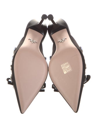 Prada Satin Floral Print Mules