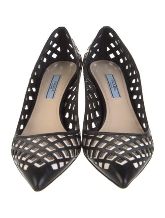 Prada Leather Patterned Pumps
