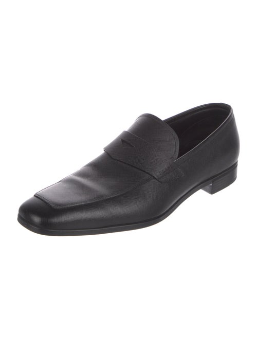 Prada Saffiano Leather Dress Loafers