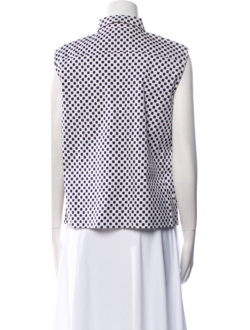 Prada 2011 Plaid Print Button-Up Top