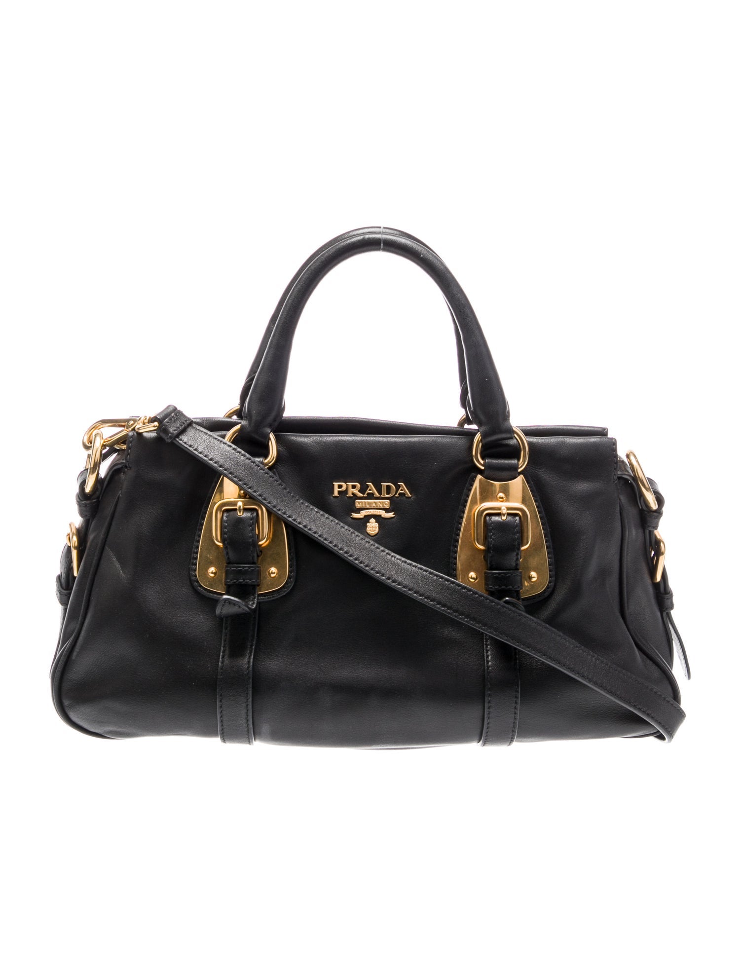 Prada Soft Calf Leather Top Handle Bag