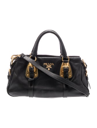Prada Soft Calf Leather Top Handle Bag