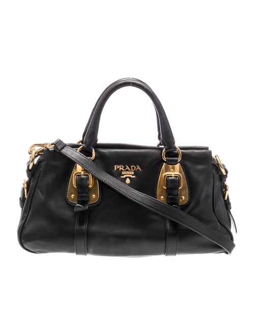 Prada Soft Calf Leather Top Handle Bag