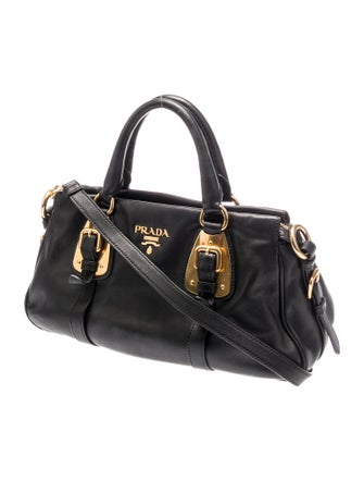 Prada Soft Calf Leather Top Handle Bag