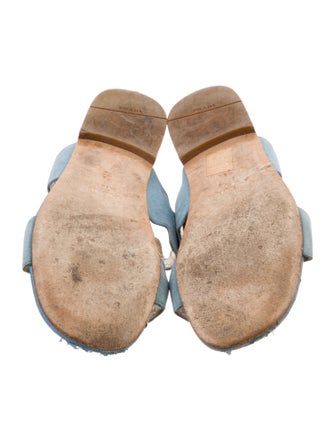 Prada Suede Scalloped Accent Slides